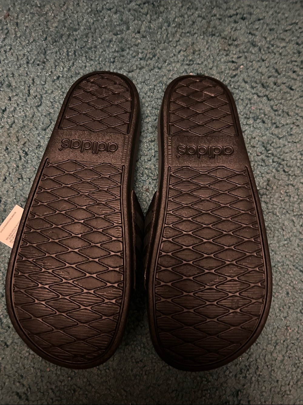 adidas Black and Gray Slide Sandals - Picture 3 of 4